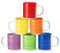 vancasso BONITA Kaffeetassen set 6er, Tassen Set Steingut, 480ml Kaffeebecher mit Henkel, Espressotassen, Teetassen groß, Geeignet für verschiedene Getränke, Warme Farbe