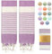 MOMOMUS Pack von 2 Fouta XL oder Strandhandtuch Baumwolle 100% - Saugfähig, Ultraweich, Kompakt - Ideal als Strandtuch, Hamamtuch und Saunahandtuch - Violett, 90x180cm