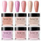 NLFOX Nude Acrylic Powder Set - 6 Colors Crystal Acrylic Nail Powder - Pink Orange Tone Nail Powder for Acrylic False Nails Extension & Nail Carving - No Need Nail Lamp