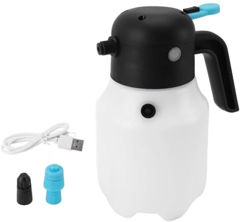 Pluuttiem 1,8 L Elektrischer Schaumsprüher Fürs Auto, Batteriebetriebener Schaumsprüher zum Waschen mit 2000 MAh, Kabelloser Pumpschaumsprüher zum Bewässern