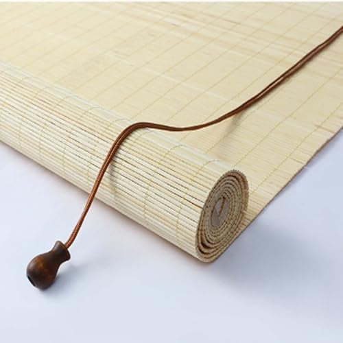 Customizable Outdoor Roller Blinds Bamboo Shades for Wooden Pergola,Natural Bamboo Roller Blinds Outdoor for Garden Doors Sunshade Curtain,for Indoor Window