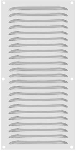 PATIKIL 10 X 20 Inch Cubierta De Ventilación De Acero Inoxidable, Rejilla De Aire Para Cubierta De Ventilación HVAC Para Hogar Cocina Chimenea Baño Pared Techo, Tonelada Plateada
