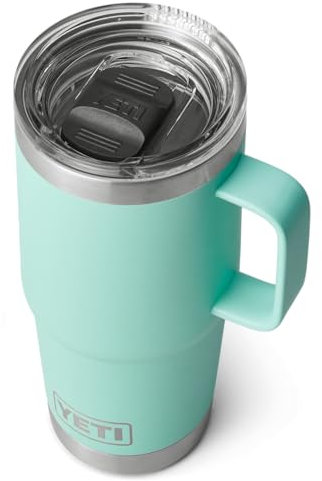 YETI Rambler, Stainless Steel Vacuum Insulated Travel Mug with Stronghold Lid, Seafoam, 20 oz (591 ml)