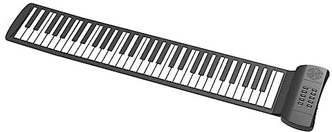 VINTORKY Portable Key Roll-up Piano Lightweight Electronic Keyboard for Beginners Easy to Carry and Store Folding Piano Built Speaker for Music Practice Anytime Anywhere