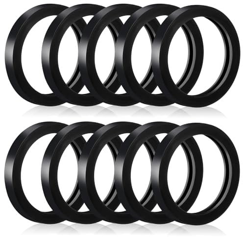 10 PCS Fuel Can Spout Gaskets Replacement, Rubber Seal for Plastic Jerry Can Spout Gaskets Fuel Jug Washer Seals Spout Gasket Sealing Rings Compatible with Most (Black Round)