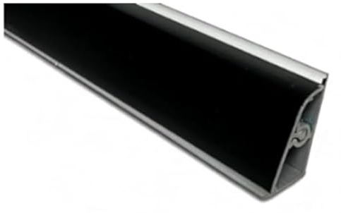 Generico Alzatina per Top Cucina in PVC, con la seguente Misura= 240 cm Compresa di 1 angolo interno, 1 angolo esterno, 1 tappo sx, 1 tappo dx. (diversi colori). (Nero, cm 240)