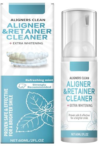 Limpiador De Aparatos Dentales,Limpiadoras para Dentaduras Postizas,Limpieza de Dentaduras Elimina las Manchas,Limpieza de Dentaduras Blanquear Dentaduras,Limpiadoras Para Ortodoncias y Férula Dental