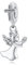 PANPOKI Pendentif en argent sterling, Perles pour femme, compatible avec bracelets et colliers européens (Croix d'ange)