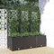 HOMTAKIE Jardinière avec Treillis Noir 120x40x136 cm PP