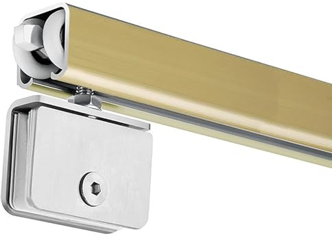 HDYZJQ laufschiene schiebetür Schienensystem Für Glasschiebetüren, Ersatz-Hardware-Kit Für Oben Hängende Schiebetüren Für Schrank-/ Taschentüren Duschtüren Balkontrenntüren(C,L 145in/368cm)