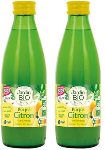 Jardin BiO étic - Pur Jus de Citron 25 cl (Lot de 2)