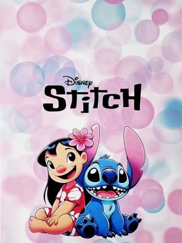Disney Dekoratives Wandposter, Serie Cartoon Lilo und Stitch Blasen, Druck auf beschichtetem Papier, 40 x 30 cm, ohne Rahmen