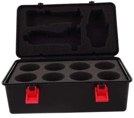 TOYANDONA Gyro Organizer Aufbewahrungsbox mit Griff und Schloss Tragbare Battling Top Transportbox für Innenfächern zum Schutz der Spielzeugkreisel für Reisen und Partys