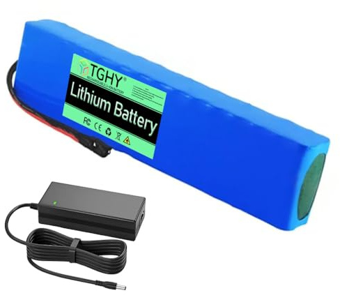 TGHY 36V 10,5Ah Lithium-Ionen-Akku für Elektroroller, 10S3P, wiederaufladbarer Ersatzakku für Faltbare Roller, 36 Volt, inklusive Ladegerät, geeignet für 0-350W Skateboard-Motoren.,Xt60+jst 2