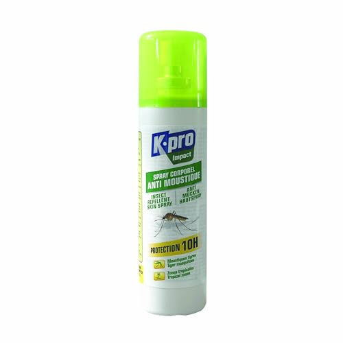 K.PRO Spray corporel anti-moustique 75ml | Protège contre moustiques tigres, communs et tiques, jusqu'à 10h de protection, eucalyptus citriodora, dès 6 mois