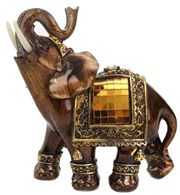 Supvox Elefant Dekofigur Vintage Skulptur Kunst Figuren Ornamente aus Harz für Schreibtisch Haus Büro Balkon Deko