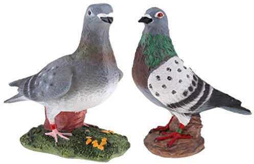 Tubayia 2 Stück Simulation Tauben Vogel Modell Tierfigur Gartenfigur Gartendeko Ornament