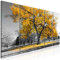 murando - Quadro Albero 200x80 cm 5 Pezzi Stampa su tela in TNT XXL Immagini Moderni Murale Fotografia Grafica Decorazione da Parete Quadri Componibili Alberi Natura nero bianco giallo c-B-0446-b-o