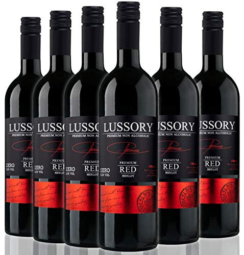Vino Tinto SIN ALCOHOL 0,0 - LUSSORY PREMIUM Merlot | Caja de 6 botellas x 0,75 cl