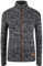 OXMO OXPhenix Damen Strickjacke Grobstrick Cardigan Strickcardigan mit Stehkragen Reißverschluss 100% Baumwolle Regular fit, Größe:L, Farbe:Black (799000)
