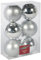 TrendLine Christbaumkugeln 6 Kugeln Ø 8 cm Silber Weihnachtskugeln