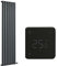 Milano Aruba Ardus - 900W Anthracite Single Oval Panel Dry Heat WiFi Smart Electric Radiator - 1784mm x 354mm