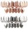yufana 2 Pcs Hip Hop Zähne Set,Goldene Zähne Hip Hop Teeth Grills Gold überzogene Zähne Hip Hop Rapper Glossy Teeth Grills Oben Unten,für die Halloween-Dekoration Verwendet