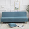 GUYIRT Jacquard Armless Schlafsofa-Bezüge Stretch-Spandex Sofabezug Armlose Abnehmbar Sofabezug Ohne Armlehnen Möbelschutz Waschbarer Couchbezug -blau-Groß (190-220 cm)