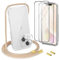 DiDaDi [5 in 1 1*Handykette Set für iPhone 14 Hülle mit Band + 1*Transparent Schutzhülle+2*Schutzfolie+1*kameraschutz Glas, Abnehmbar Necklace Stylische Handyhülle zum Umhängen Kordel Case (Gold)