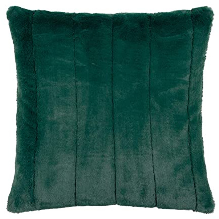 Paoletti Empress Cushion Cover – Soft Faux Fur Velvet Decorative Cushion Case with Concealed Zip for Elegant Home Styling (Emerald - 45x45cm)