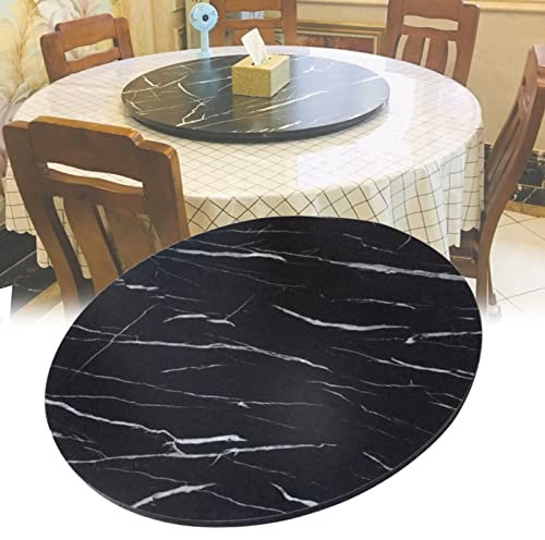 Lazy Susan Drehplatte Aus Holz, Großer Runder Tische Drehscheibe 50cm~100cm, Lazy Susan Drehteller Für Küche Esstisch, Einfach Zu Teilen Lebensmittel, Tischplatte Drehplatte ( Color : Black , Size : Ø