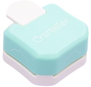 Craftelier - 3 in 1 Dekorierter Eckstanzer mit Schnapphebel für 3 Größen von Kurven auf Papier, Karton und Fotopapier | Speziell für Scrapbooking und Basteln | Kurvengrößen: 4 mm, 7 mm und 10 mm