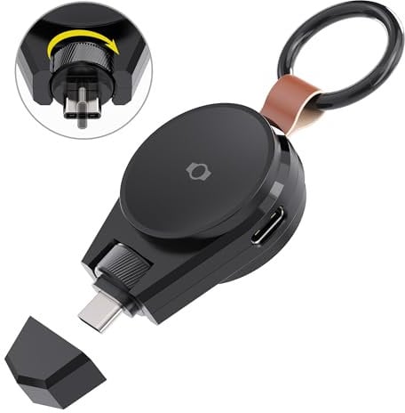 Magnetic Charger for Samsung Galaxy Watch Ultra/7/6/5 Pro/4 Classic/Active2, Portable 90° Rotating USB-C Port Samsung Watch Charger for Gym/Office/Travel Scenarios