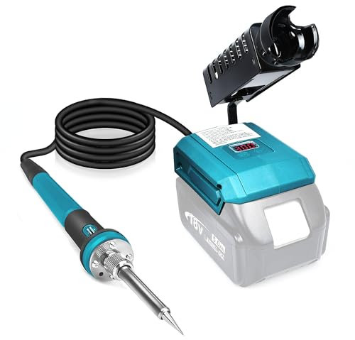 Stazione di saldatore senza fili per batteria Makita 18V LXT, kit di saldatore elettrico portatile da 60 W per Makita BL1850, BL1860, BL1830 per fai da te, riparazione di elettrodomestici, saldatura a