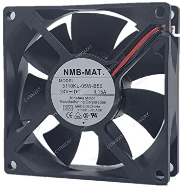 CYRMZAY Ventilador Compatible para NMB-MAT 3110KL-05W-B50 24V 0.15A 8025 6CM 2-Wire cooling Ventilador