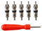 Démonte Obus De Valve Outil De Reparation Outil Demonte Valve Pneu 5 Valve Voiture Velo Moto