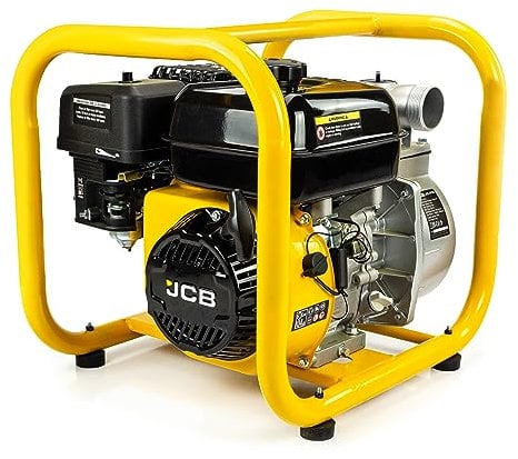 JCB 50mm 2’’ Petrol Powered CleanWater Pump with 2-Inch/50mm Inlet and Outlet 7.5hp 224cc 4-Stroke 466L/min 27,960 L/hr 3.6L Fuel Tank 25Kg | JCB-WP50