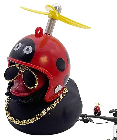 Facynde Entenautozubehör | Kleine Entenauto-Ornamente - -Gummi-Ente, Autodekoration, Ente mit Propellerhut, Armaturenbrett-Zubehör, Motorrad-Fahrrad-Gadgets