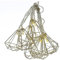 LED Lichterkette DIAMANT - 10 kleine beleuchtete Diamanten - Batterie - L: 1,6m - silber
