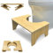 Natual Bamboo Toilet Stool - Plus Size, Squatting Potty Stool for Adult and Kids Aid, Toilet Step Stools Durabled and Eco-Friendly Convenient Toilet Accessory (Foldable)