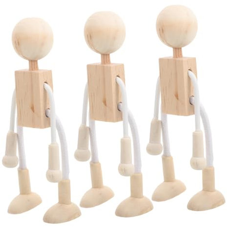 ibasenice 9 Stk unfertige Holzfiguren Holzpflock Kinderspielzeug Spielset aus Holz Spielzeuge Tischdekoration aus Holz kreatives Holzspielzeug leer Dekorationen weißer Embryo Hölzerne Puppe