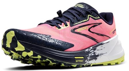 BROOKS Damen Catamount 3 Sneaker, Rosa/Peacoat/Sonniges Limettengrün, 40.5 EU