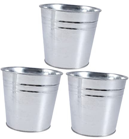 BESPORTBLE Blumentopf Im Vintage-Stil Aus Eiseneimer Verzinkt Pflanzgefäß-Set Für Gartendekoration Zuhause Hochzeit Büro