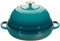 EDGING CASTING Enameled Cast Iron Dutch Oven Pot with Lid, Round Bread Oven for Homemade Sourdough Bread Baking, 6 Quart, Darkcyan