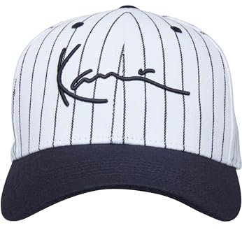 Karl Kani Unisex KA-233-003-1 KK Signature Ziczac Pinstripe Cap one Size Offwhite/Black