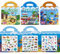 Wiederverwendbares Stickerbuch für Kinder ab 2 Jahren, 3er-Pack mit 3D Puffy Stickern – Tiere, Fahrzeuge, Meerestiere, Ideal für Kreativität, Feinmotorik und Jungen/Mädchen