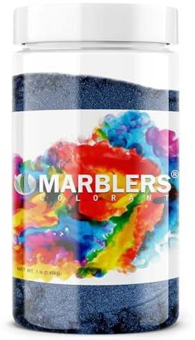 MARBLERS Blue Mica Powder [Fine Navy] 1lb (454g) | Cosmetic Grade | Epoxy Resin Pigment | Dye | Non-Toxic, Vegan, Cruelty-Free | Lip Gloss, Nails, Body Butter, Bath Bomb, Candle & Soap Making