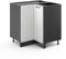 Vicco Eckunterschrank R-Line, Weiß Landhaus/Anthrazit, 75.6 cm, AP Marmor