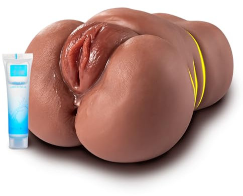 BBW Masturbieren für Männer Masturbator - 2 in 1 Pocket Pussy Groß mit 3D Vagina Klitoris Anal Taschenmuschi Masturbatoren Doppelkanal Tragbare Erotik sex spielzeug für die männer solo (760g)