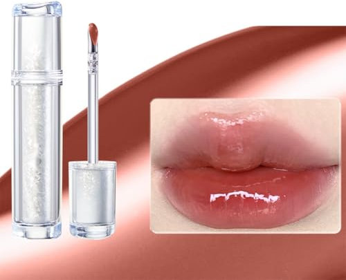 Judy Doll Lip Gloss, Feuchtigkeitsspendender Jelly-Lipgloss Lippentönung, 2024 Spiegel-Lipgloss Mit Metallapplikatorspitze - Langanhaltend Und Nicht Klebend(06#)